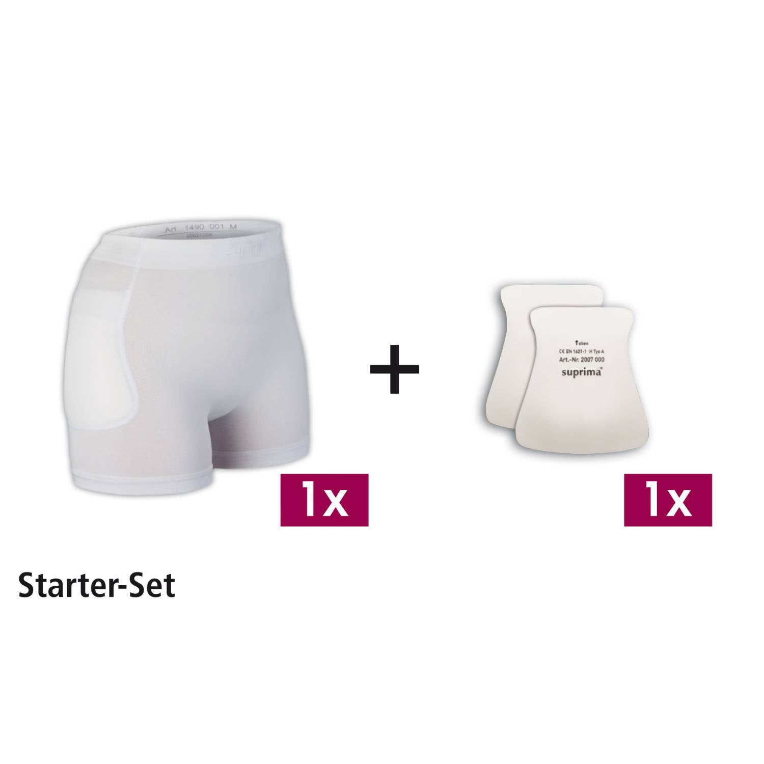 Suprima 1492 001, Protektor-Slip Starter Set A: 1x 1490 Protek.-Slip Gr. S-XXL + 1x 2007 Protektoren